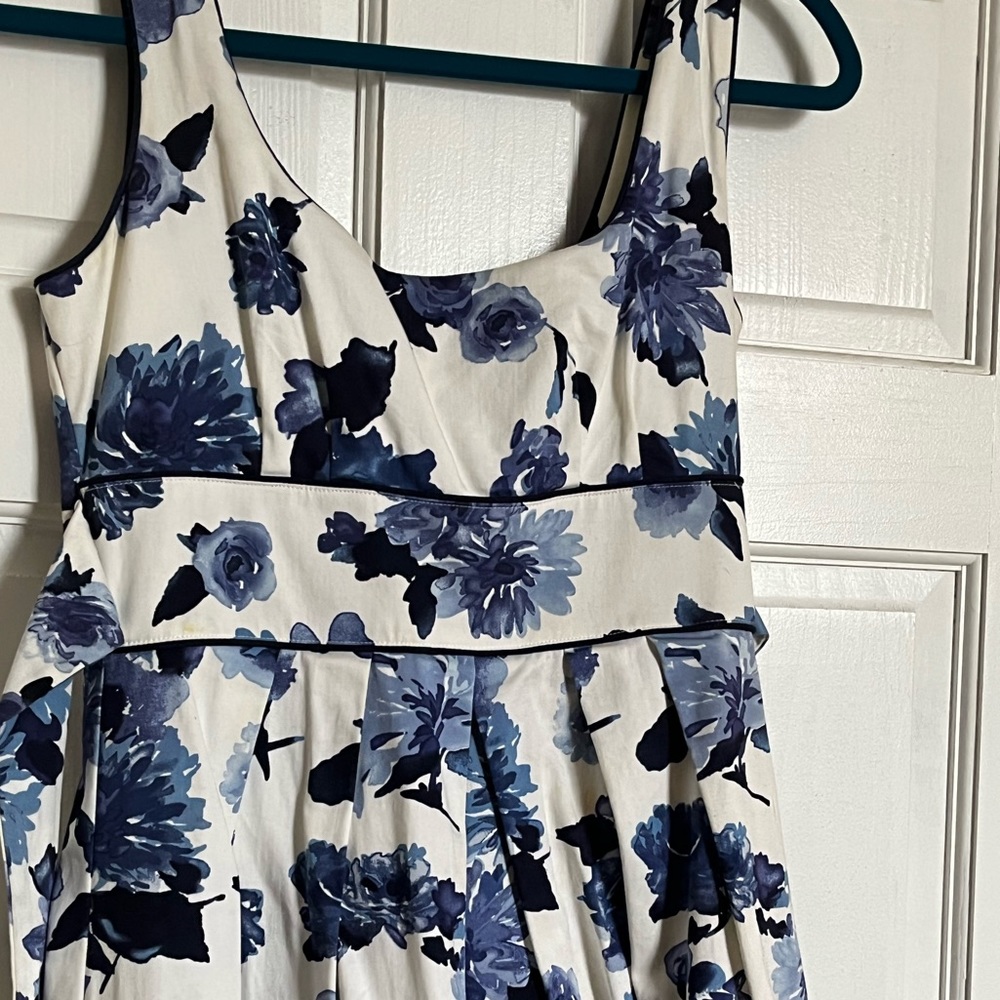 Teeze me blue and white delft blue dress with empire waist.